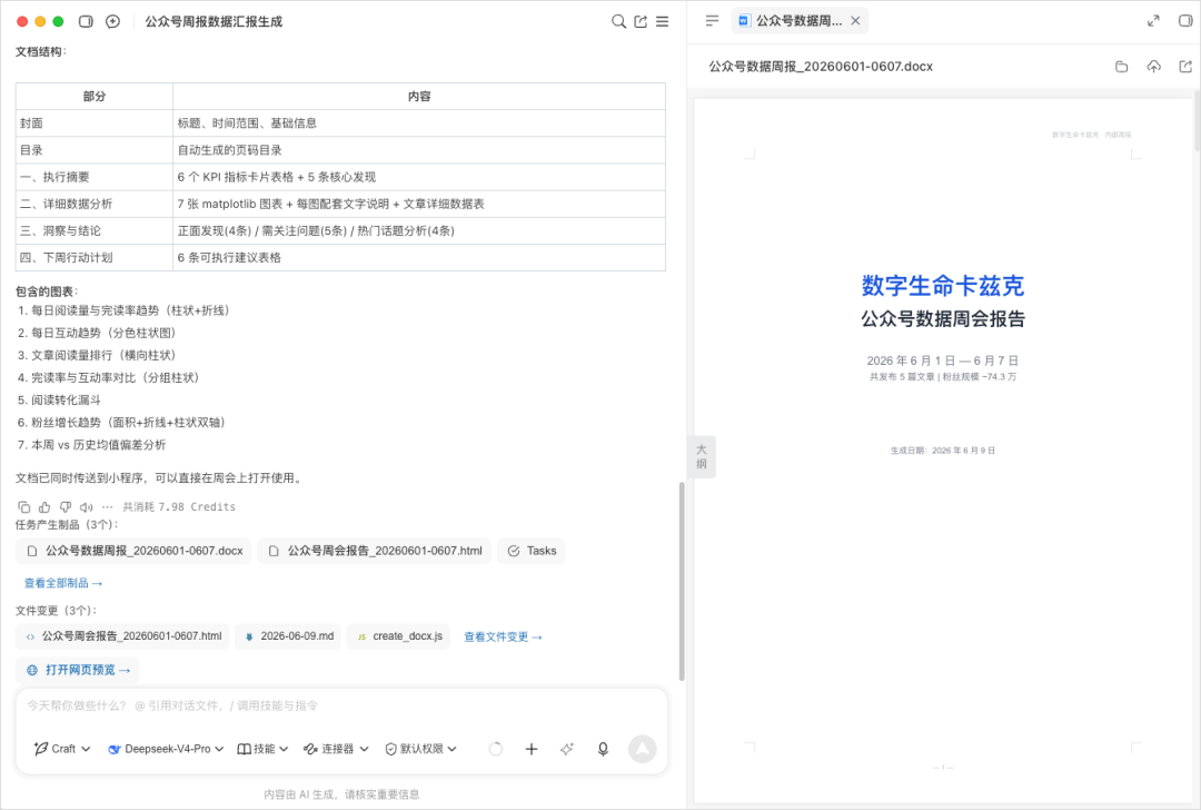 产出预览